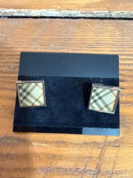 Silver Square Burberry Plaid