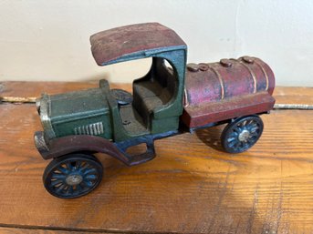 Vintage Cast Iron Water Carrier Fire Truck