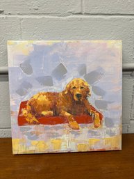 Cute Dog Print On Canvas