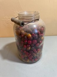 Vintage Jug With Wood Handle