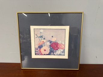 Floral Print Signed