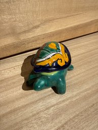 Small Ceramic Turtle - Glazed Pottery