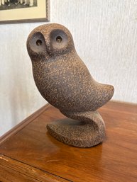 Vintage Stone Screech Owl Figurine