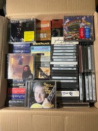 Box Of DVDs, CDs, VHS