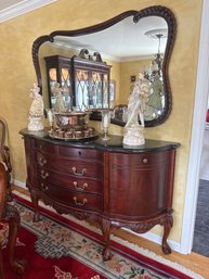 Exquisite Vintage Mahogany Queen Anne Sideboard