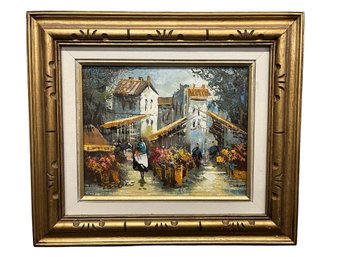 Signed Textured Impressionist Oil Painting