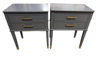 Pair Of Graphite Gray Nightstands