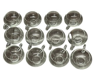 REIKES CRISA MODERNO GLASS PUNCH CUPS - 7OZ - SET OF 12