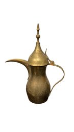 Traditional Middle Eastern Brass Dallah Coffee Pot