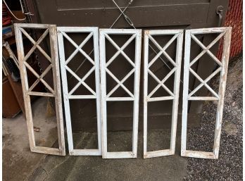 Vintage Wood Window Frames Lot Of 5