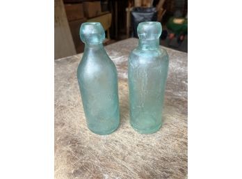 Pair Of Decorative Glass Bottles