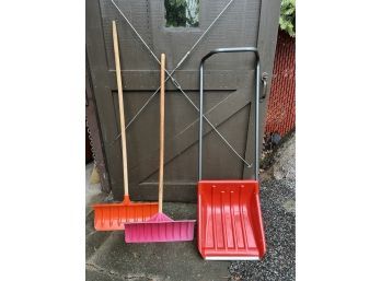Lot Of Snow Shovels