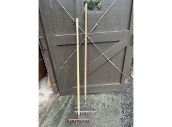 Pair Of Metal Garden Rakes