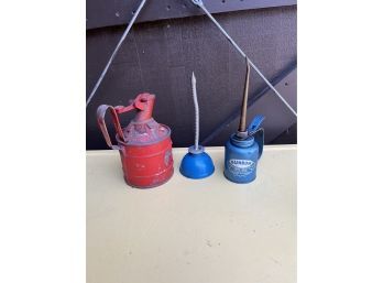Lot Of Vintage Oil Containers