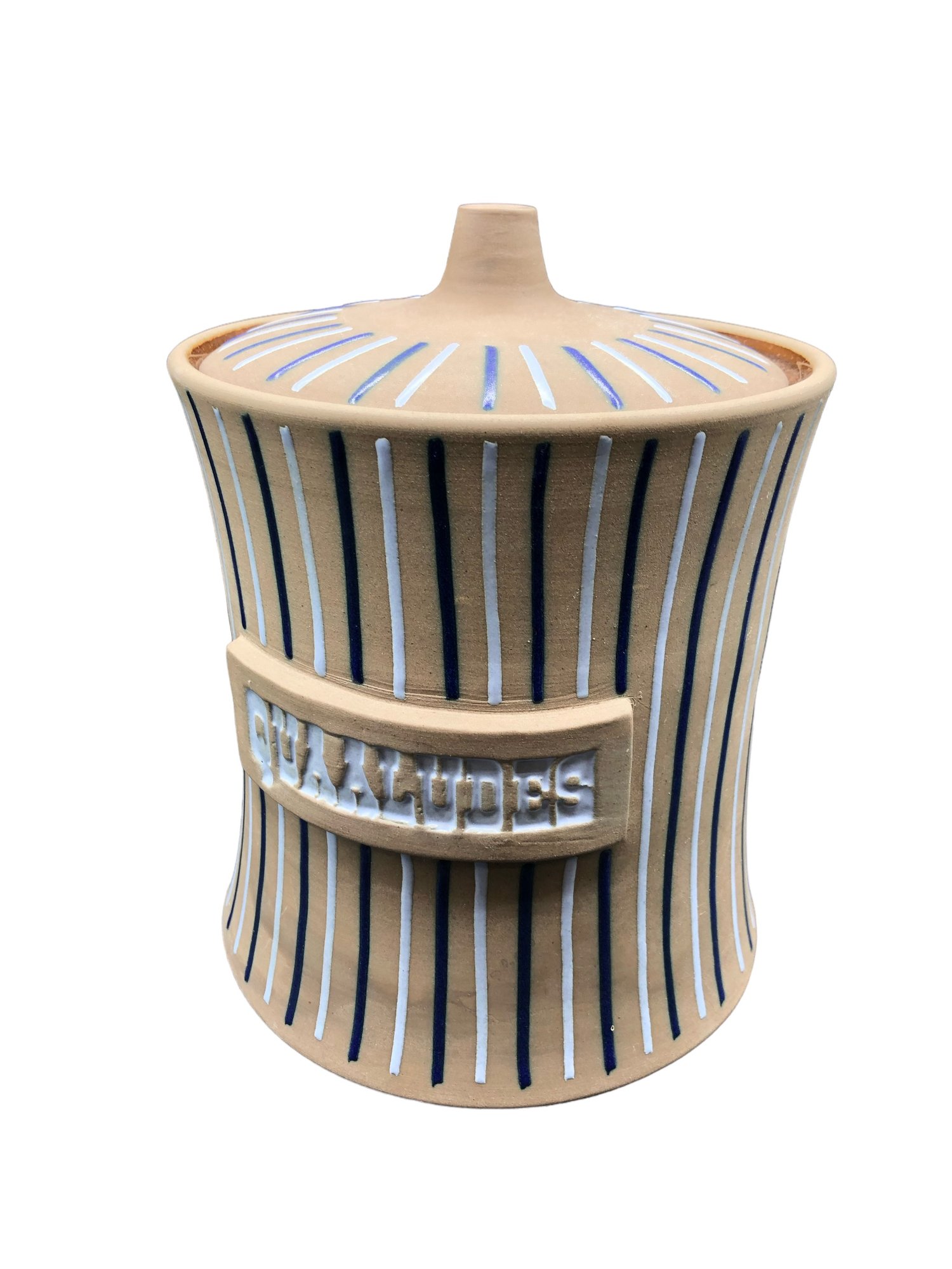 Bidon Jonathan Adler QUAALUDES Vice – Noir Céramique Avec Couvercle – Neuf
