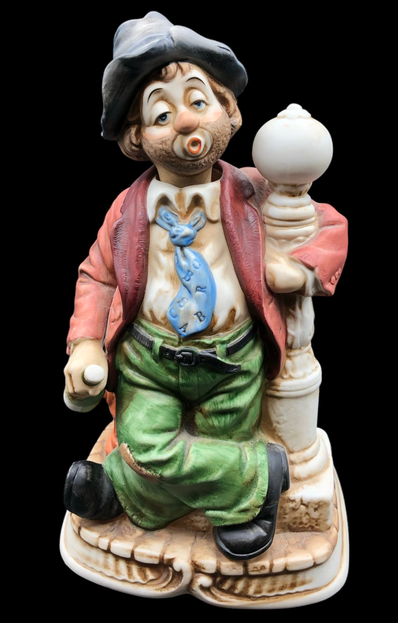 Melody In Motion Lamppost Willie Porcelain Statue Figure Clown By