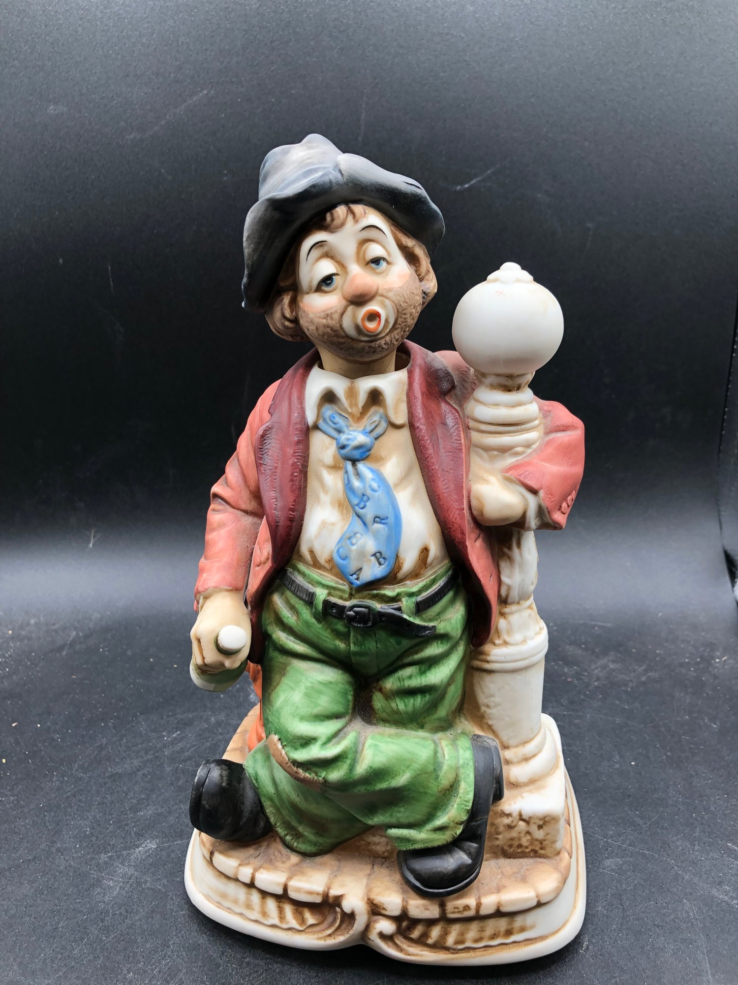 Melody In Motion Lamppost Willie Porcelain Statue Figure Clown By