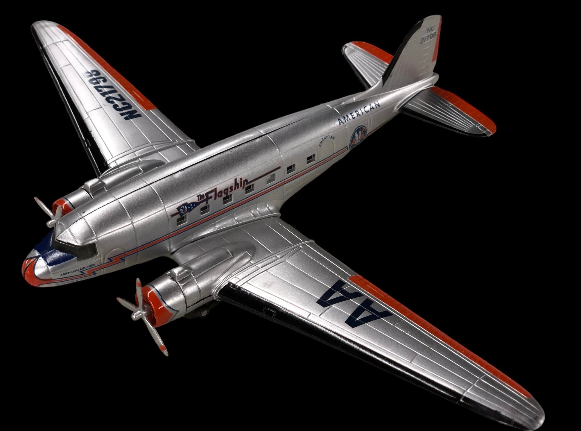 American Airplane Airplane DC-3 Douglas "The Flagship" Assembled- No ...