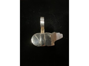 Tribal Silver Bear - American Indian Piece - Fetish Bear