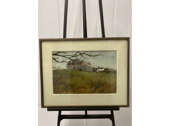 Monday In Maine By David Moss 1920-2010 Watercolor