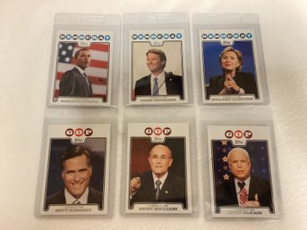 Lot Of 6 Topps Political Trading Cards 2008