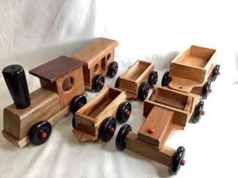 W.A. Nordick Handcrafted Wooden Train, Truck, Tractor