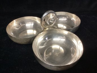 Large Silver Plated Christofle Vertigo 3-part Server