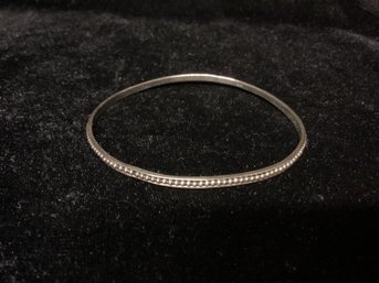Sterling Silver Beaded Bangle Bracelet