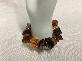 Chunky Baltic Amber Stretch Bracelet