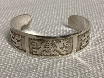 Sterling Silver Native American Style Cuff Bracelet