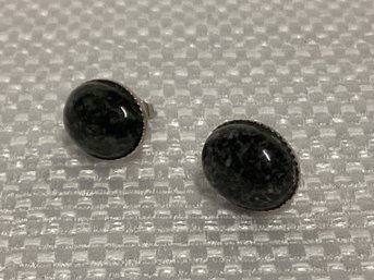 Sterling Silver Oval Stud Earrings