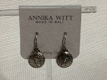 Annika Witt Sterling Silver Filigree Scrollwork Earrings