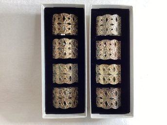 Vintage Metropolitan Museum Of Art Silver Plated Napkin Rings