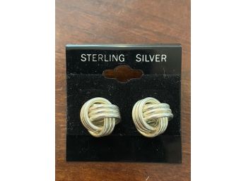 Sterling Silver Knot Earrings