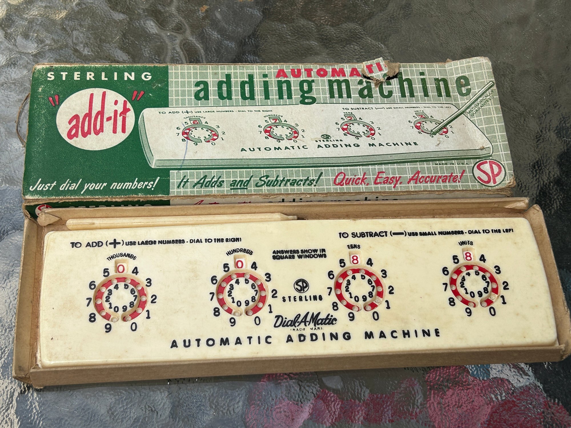 Sterling Dial-A-Matic Automatic Adding Machine Vintage Mechanical ...