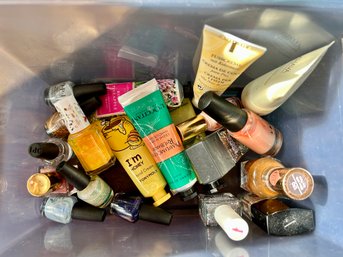 Box Of New Or Gently Used Nail Polish, Hand Creams