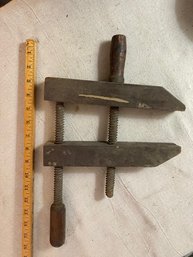 Antique Wooden Vise/clamp