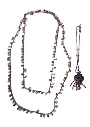 Faux Pearl And Beaded Rhinestone Necklaces