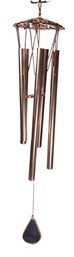 Copper And Stained Glass Wind Chimes