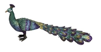 Rhinestone Peacock Trinket Box