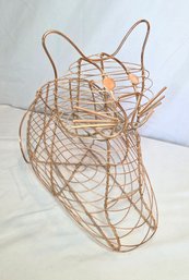 Copper Wire Kitty Cat Basket