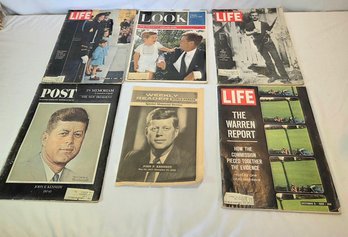 Vintage John F Kennedy Memorial Magazines Life Look Post JFK