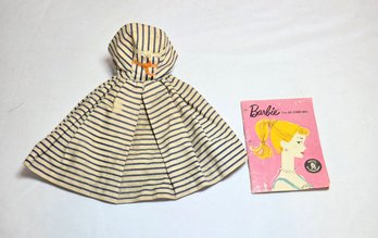 1959 Barbie Catalog And Cotton Casual Navy & White Striped Dress #912