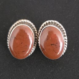 Mahogany Obsidian 925 Sterling Silver Earrings