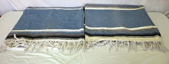 Vintage Blue Molina Hand Woven Indian Blankets