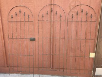 3 Copper Tone Metal Trellis Sections
