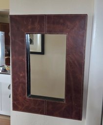 Stitched Leather Wall Mirror