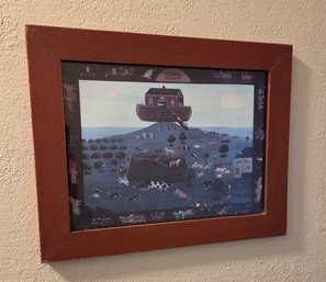 Noah's Ark 'home Again ' Framed Print Folk Art