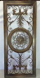 Large Metal Scroll Work Bronze - Copper Finish Wall Clock