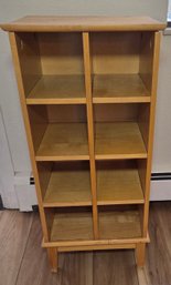 Light Maple Tone 8 Cubby Open Storage Cabinet